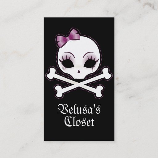 Customizable VelusaSkullie Business Card Template