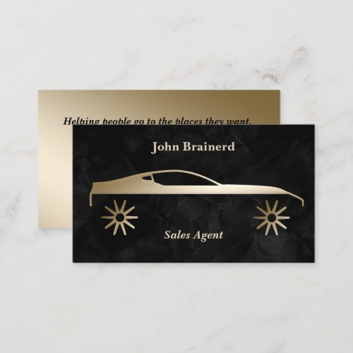 Velvet Black and Gold Auto Business Card