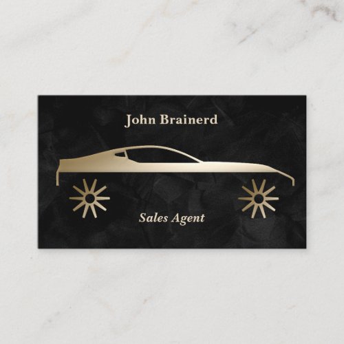 Velvet Black and Gold Auto Business Card