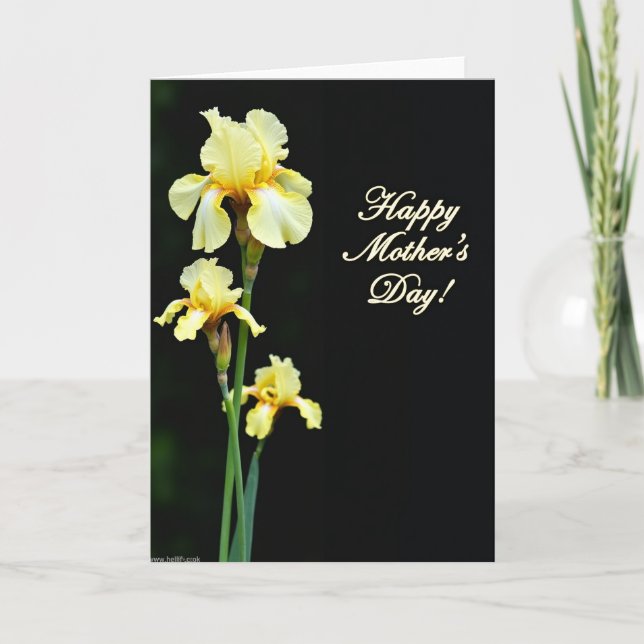 Velvet Black Mothers Day Card (Front)