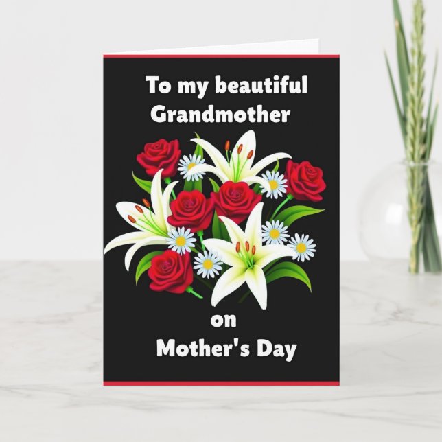 Velvet Black Mothers Love Card (Front)