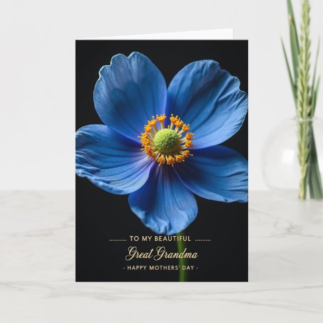 Velvet Blue Mothers Day Card (Front)