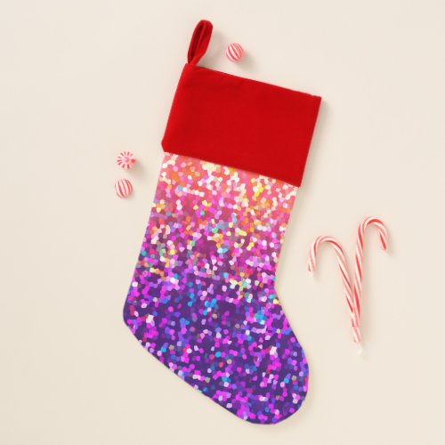 Velvet Christmas Stocking Glitter Graphic