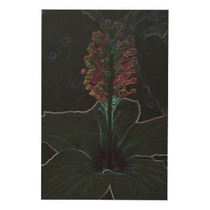 velvet colored flower wood wall decor
