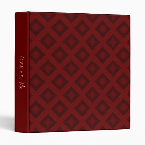 Velvet Diamonds Red 3 Ring Binder