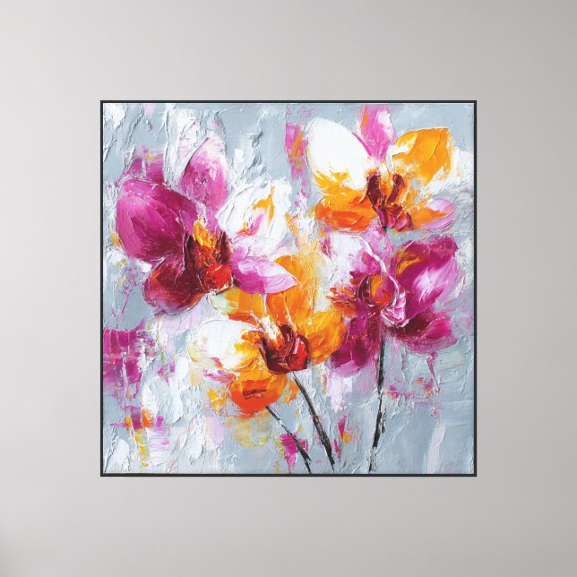 Velvet Flame Orchid Abstract Canvas Print (Front)