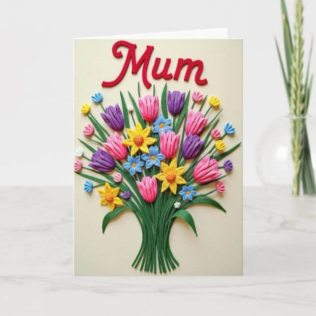 Velvet Floral Bouquet Card (Front)