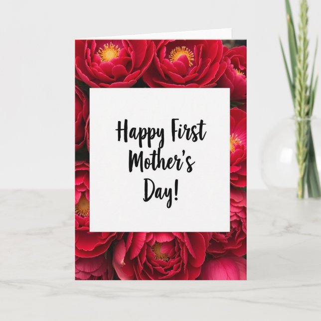 Velvet Floral Mothers Day Card (Front)