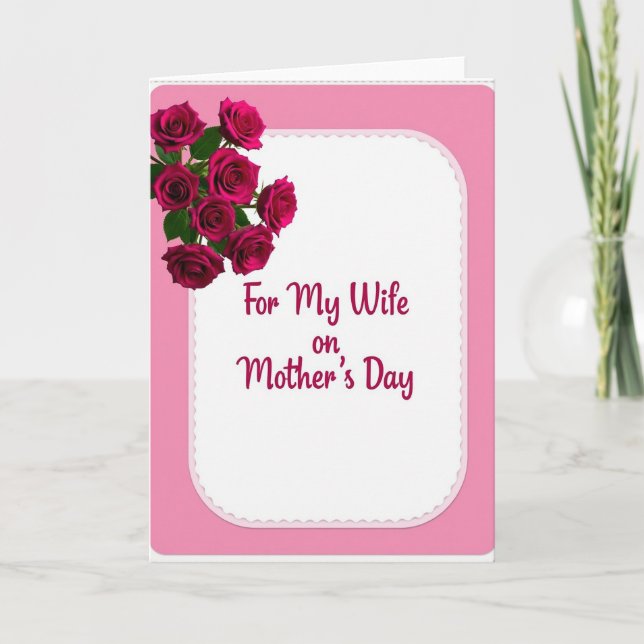 Velvet Fuchsia Mothers Day Card (Front)