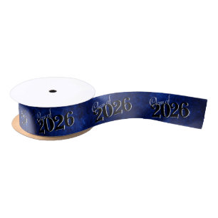 Velvet Grad Sapphire Blue Dark Jewel Tone Grunge Satin Ribbon