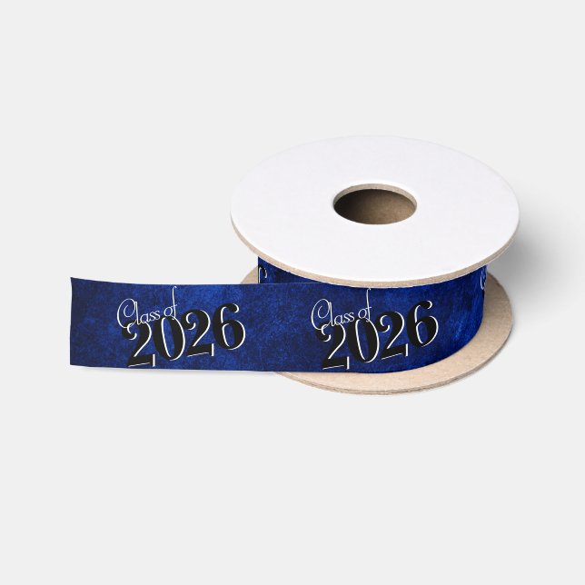 Velvet Grad | Sapphire Blue Dark Jewel Tone Grunge Satin Ribbon (Spool)