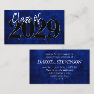 Velvet Grad Sapphire Blue Grunge Announcement