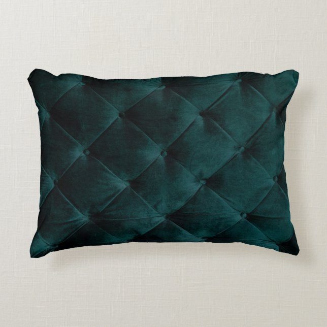 Velvet Green: Malachite Textile Elegance Accent Pillow (Front)