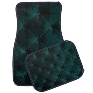 Velvet Green: Malachite Textile Elegance Car Floor Mat