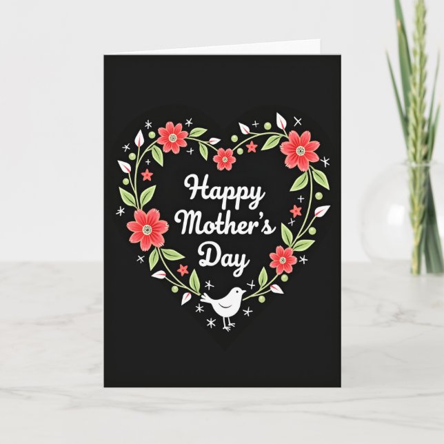 Velvet Heart Mothers Day Card (Front)