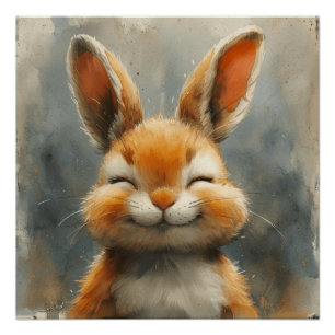 Velvet Hugs: A Bit of Whimsy Bunny Poster