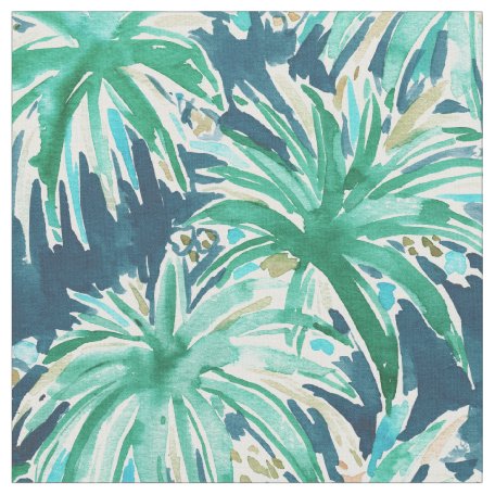 FUNKY JUNGLE Wild Green Tropical Leaf Pattern Fabric | Zazzle.com