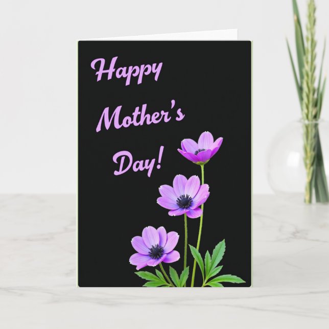 Velvet Lavender Floral Card (Front)