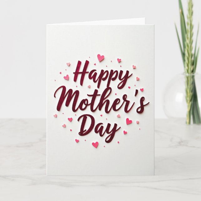 Velvet Lettered Mothers Day Card (Front)