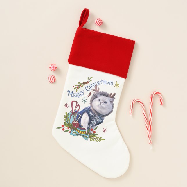 Velvet Lined Premium Christmas Stocking (Front)