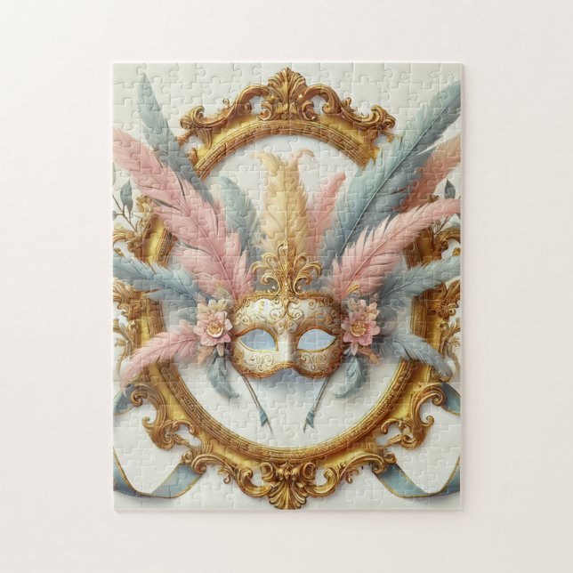 Velvet Masquerade – Royal Elegance Jigsaw Puzzle (Vertical)