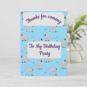 Velvet Monkeys Thank you Card