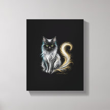 Velvet Moonlight Silver Mane Black Cat