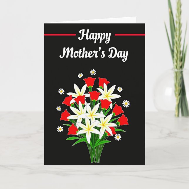 Velvet Mothers Day Greeting Card (Front)