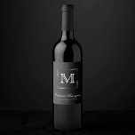 Velvet Onyx Grunge | Deep Vampy Jet Black Custom Wine Label