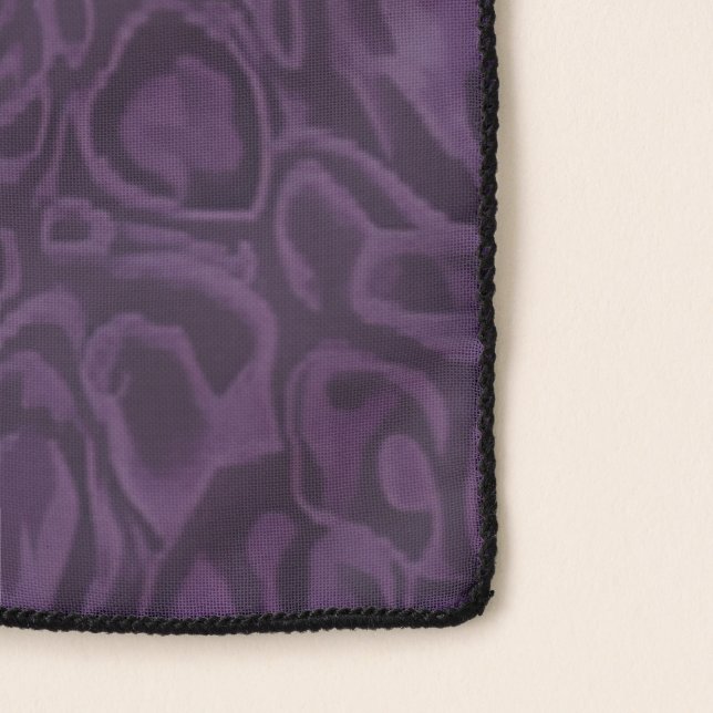 Velvet Orchid Abstract Wild Pattern Scarf (Detail)