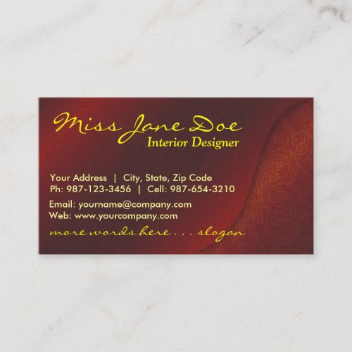 velvet paisley business card template