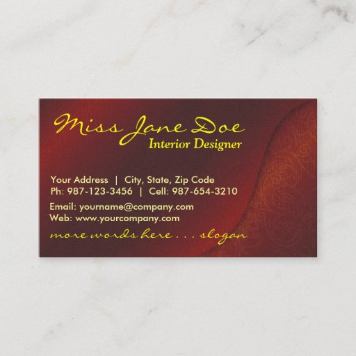 Customizable velvet paisley business card template