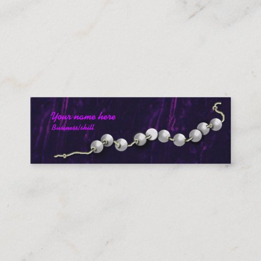 Customizable velvet &amp; pearls business cards