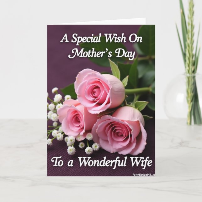 Velvet Petal Affection Mothers Day Card (Front)