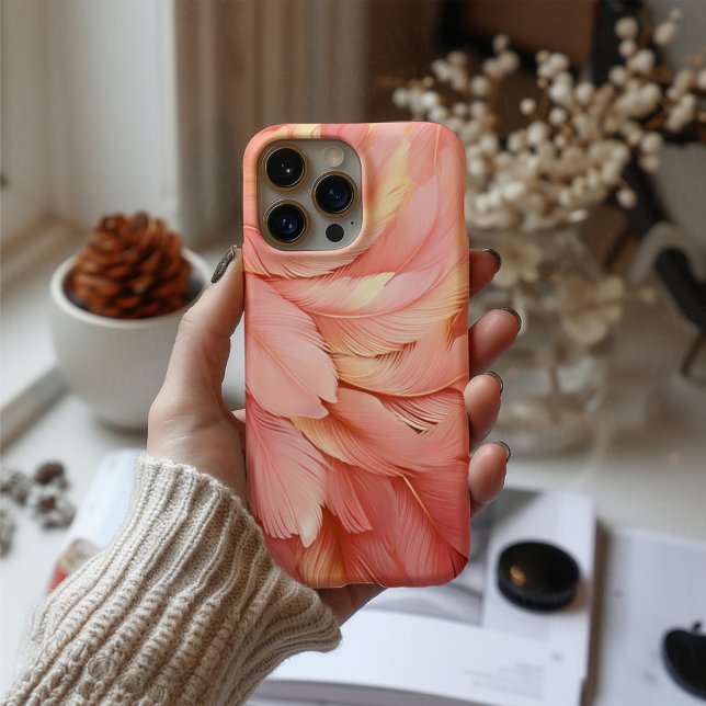 Velvet Petal – Luxury Blush Pink Feather iPhone Case (Creator Uploaded)