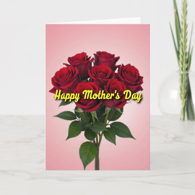Velvet Petals Mothers Day Card (Front)