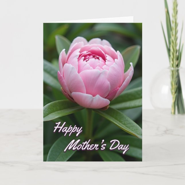 Velvet Pink Flower Card (Front)