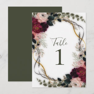 Velvet Plum Garden Floral Greenery Wedding  Invitation