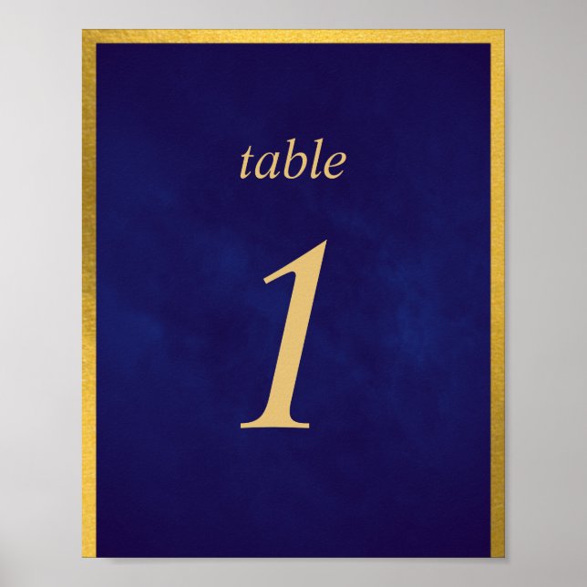 Velvet Purple Gold Fairy Tale Table Number Cute Poster (Front)
