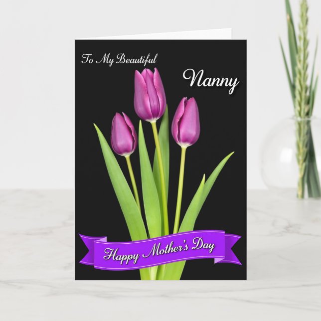 Velvet Purple Mothers Day Card (Front)
