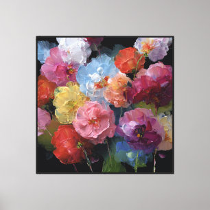 Velvet Radiance Abstract Bloom Canvas Print