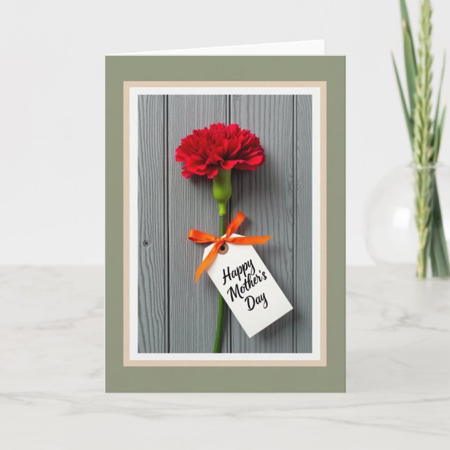 Velvet Red Bloom Greeting Card (Front)