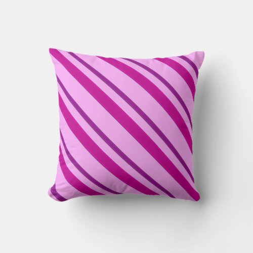 Velvet ribbons plum and pink throw pillow