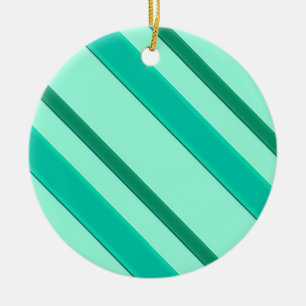 Velvet ribbons, turquoise and aqua ceramic ornament