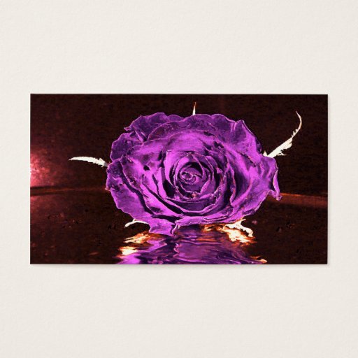 Customizable velvet Rose Business Cards