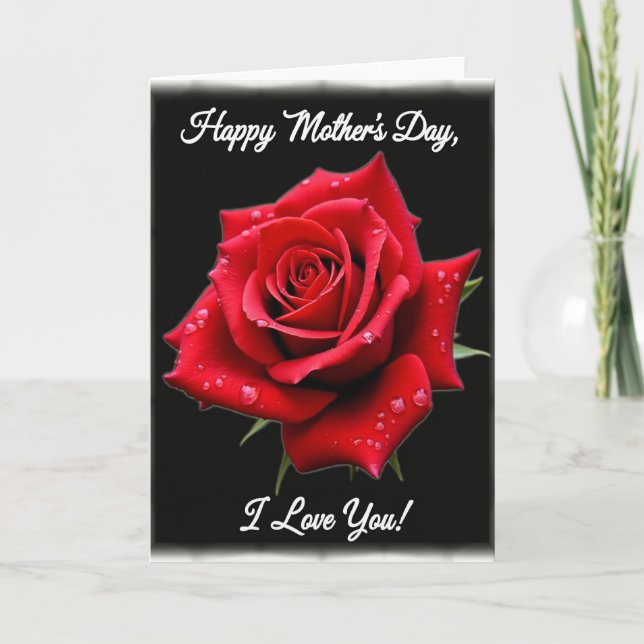 Velvet Rose I Love You Card (Front)