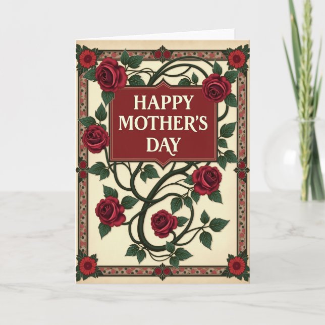 Velvet Roses Mothers Day Card (Front)