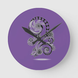Velvet Round Clock
