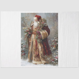 Velvet Santa Tissue Paper