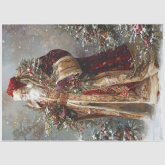 Velvet Santa Tissue Paper